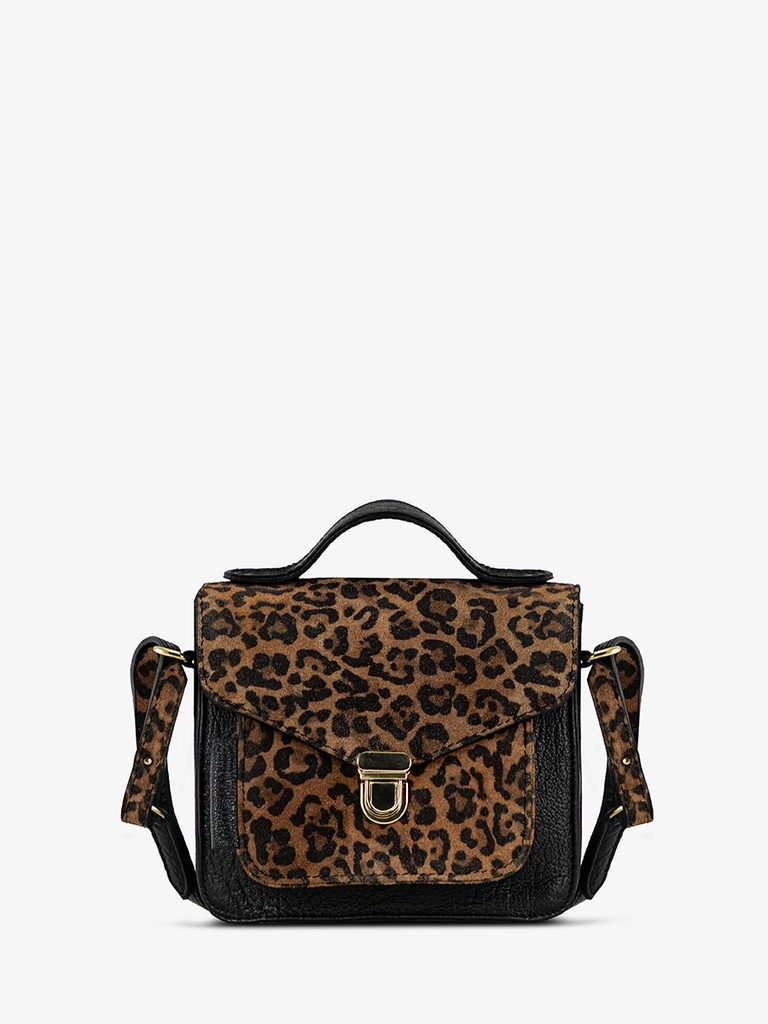 [PM-georgeXS-leopard] SAC À MAIN MINI EN CUIR - Paul Marius - Mademoiselle George XS - Léopard