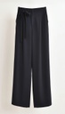 Pantalon de tailleur à nouer avec élastique au dos - Tara - Marine