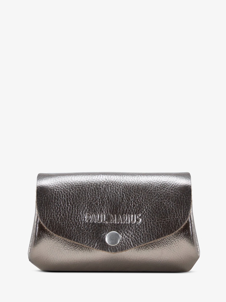 [PM-GUSTAVEM-ACIER] Pochette cuir femme - Paul Marius - LeGustave M - Acier