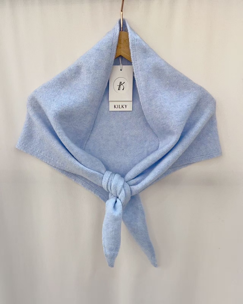 Foulard - Uni - Bleu ciel