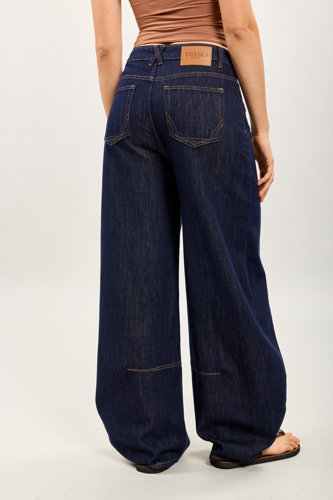 [H2878-L] Jeans coupe ballon - Claire - bleu brut (L)