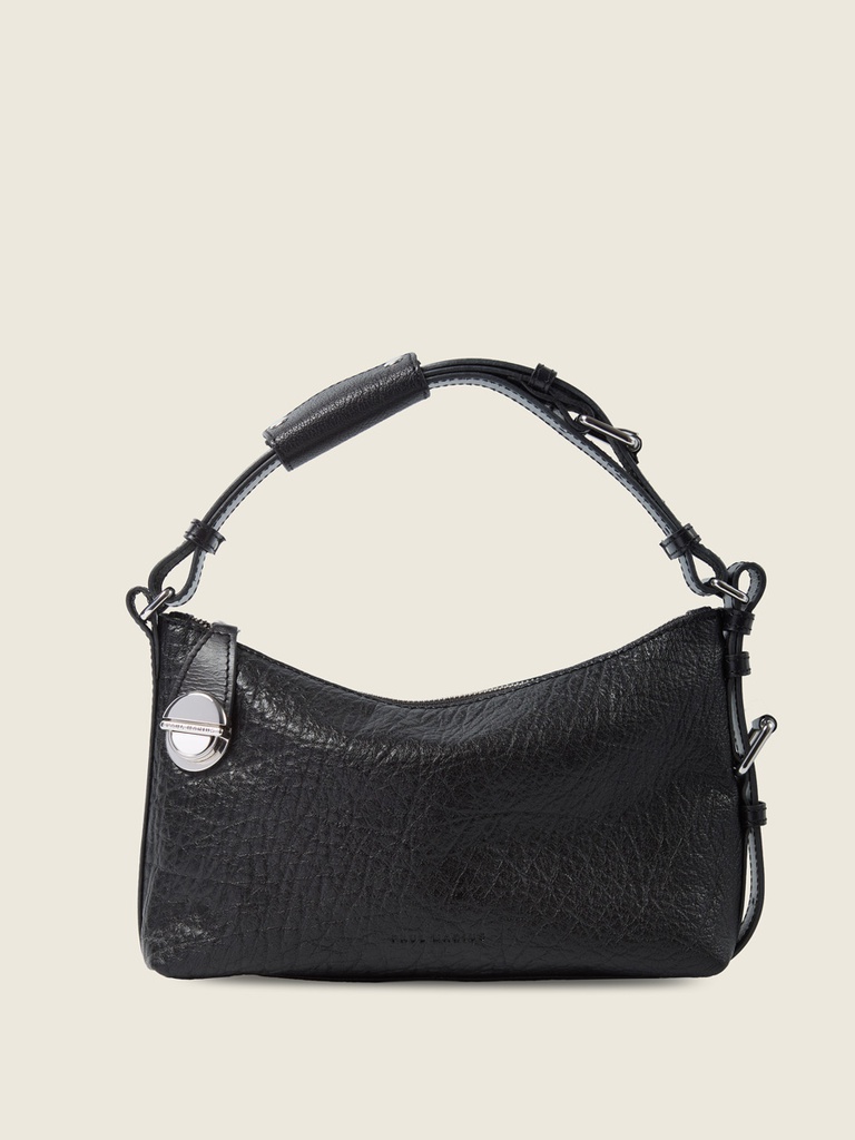 [PM-Elliott-Baguette-Noir] Sac en cuir femme - Paul Marius - Elliott Baguette - Noir