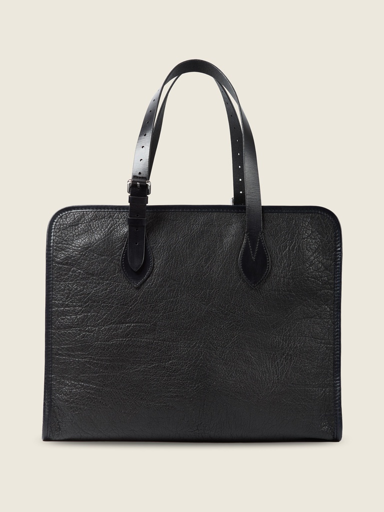 Grand sac cabas en cuir femme - Paul Marius - LeCabas L - Noir