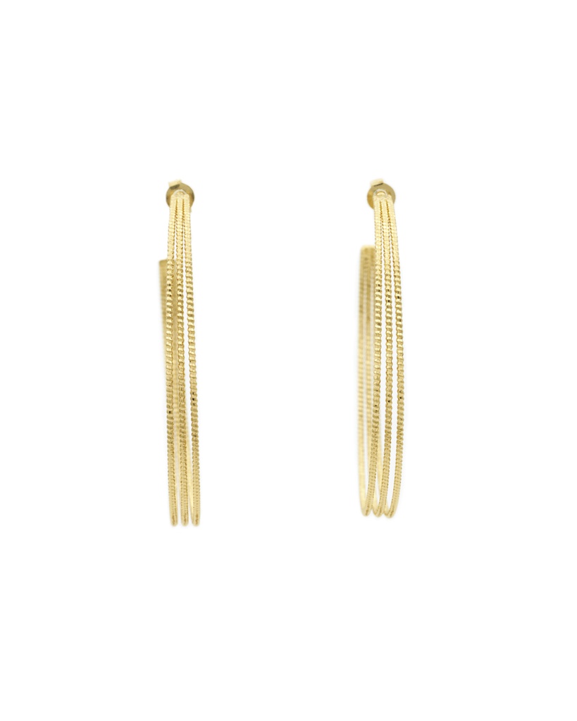 Boucles d'oreilles - By Sidonie - Créoles 3 fils diamentés