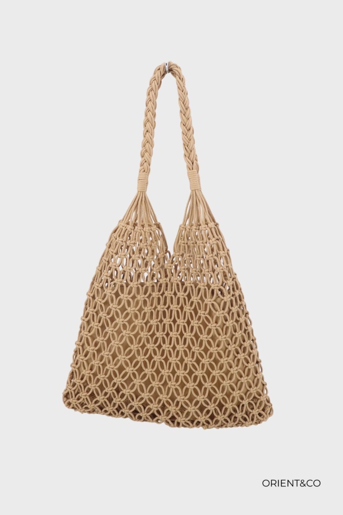 [SAC-3700004-brun] Sac en crochet - Brun