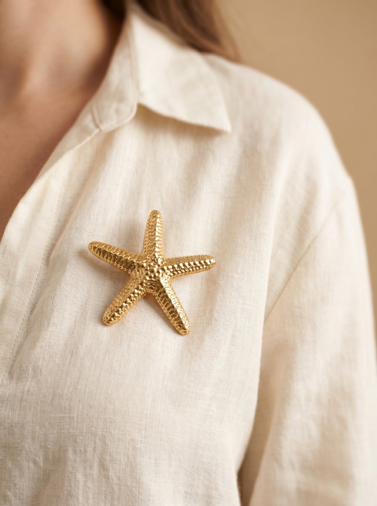 Broche - Etoile d'or - Doré