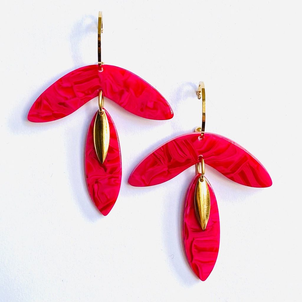 Boucles Julia fushia