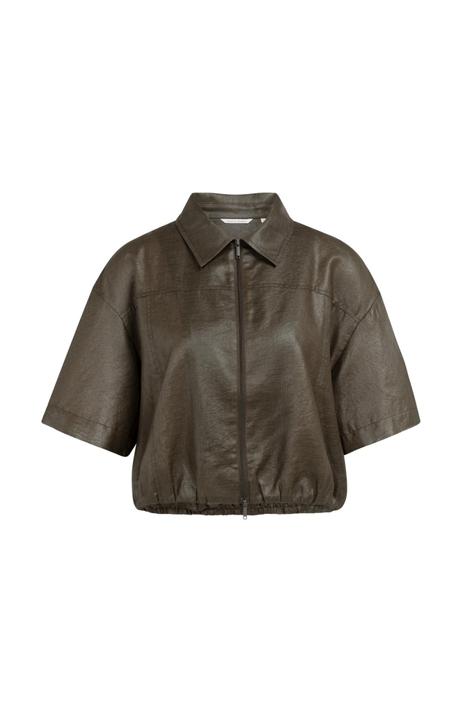 Veste chemise, effet enduit - YAYA - Delicioso Brown
