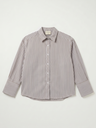 Chemise oversize rayée - Rayures - taupe