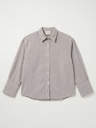 Chemise oversize rayée - Rayures - taupe
