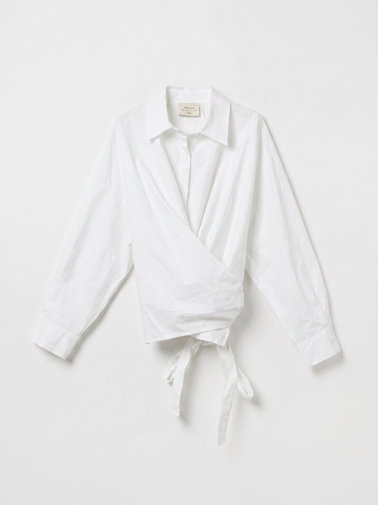 Chemise portefeuille à nouer - Blanc
