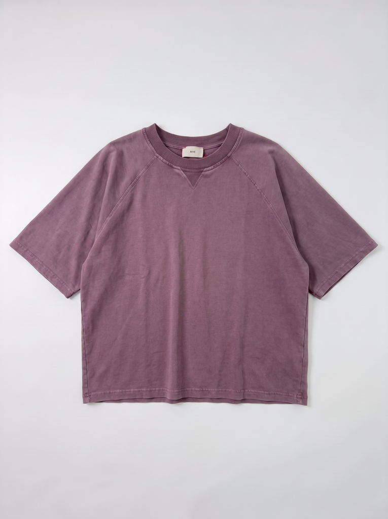 T-shirt raglan délavé - Açaï
