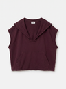 Sweat à capuche sans manches délavé - Açaï