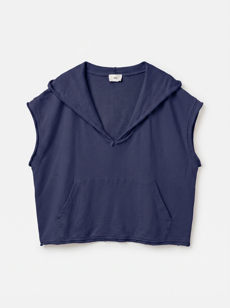 Sweat à capuche sans manches délavé - Copiativo