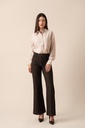 Jeans flare poches plaquées - Alma - Brut chocolat
