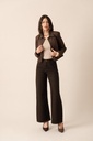 Jeans wide leg - Logan - Brut chocolat