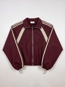 Blouson zippé à bandes contrastées - Bordeaux
