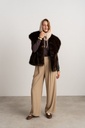 Pantalon de tailleur fluide avec plis plats - Pina - Camel