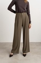Pantalon de tailleur fluide avec plis plats - Pina - Kaki