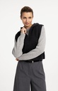 Haut en maille sans manches avec capuche en jersey - YAYA - Hole Black