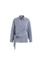 Chemisier avec nœud et manches longues - YAYA - Arctic Seal Grey
