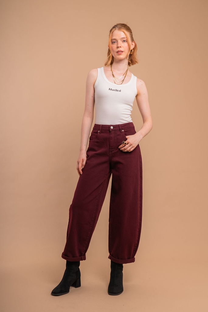 Jeans ballon - Bordeaux