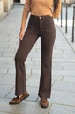 Jeans droit avec poches appliquées - Brown
