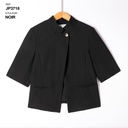 Veste courte col officier - Noir