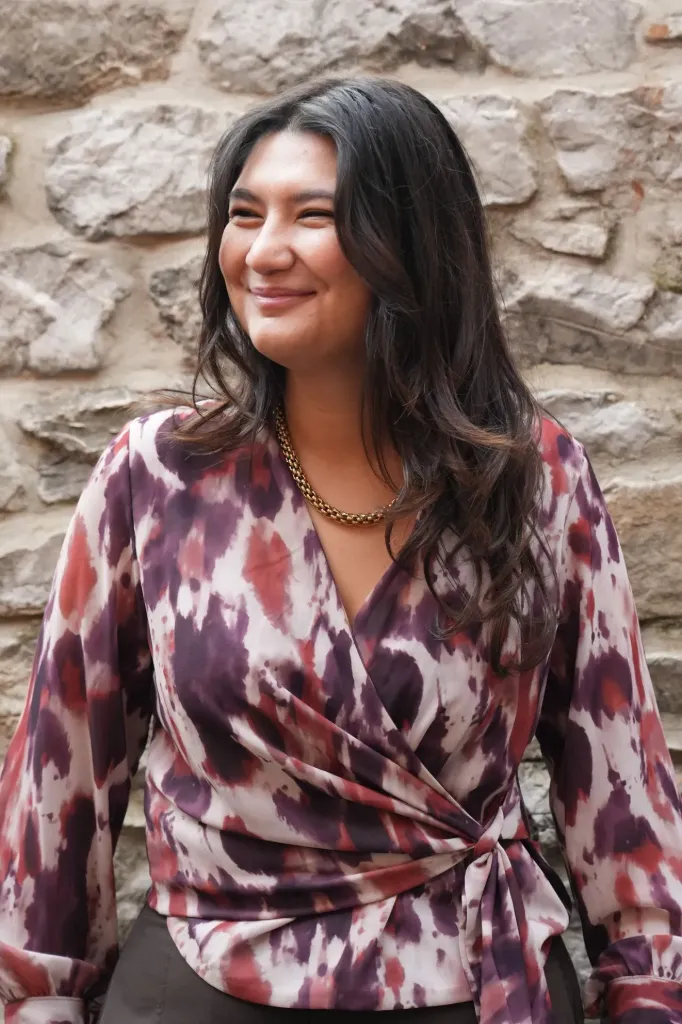 Blouse imprimée - Mauve