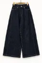 Jeans extra wide leg taille haute - bleu brut