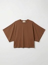 T-shirt en coton manches drapées - Cacciu