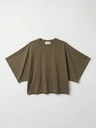 T-shirt en coton manches drapées - Kaki Hunter