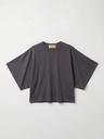 T-shirt en coton manches drapées - Anthracite Smoke