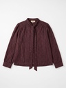 Chemise en coton imprimée col lavallière- Scalogno