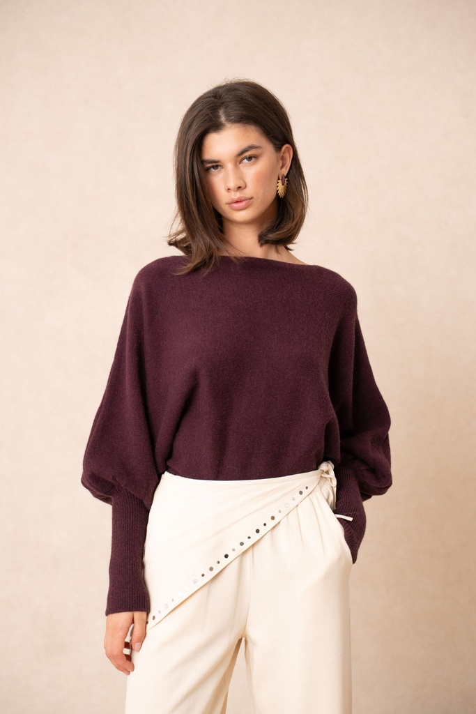 Pull en viscose - Bordeaux