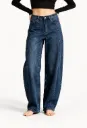 Jeans ballon coutures devant - baya - Bleu foncé