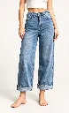 Jeans dad fit à revers court - Sido - Bleu clair