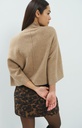 Pull à larges manches, col montant - YAYA - Dark Beige Melange