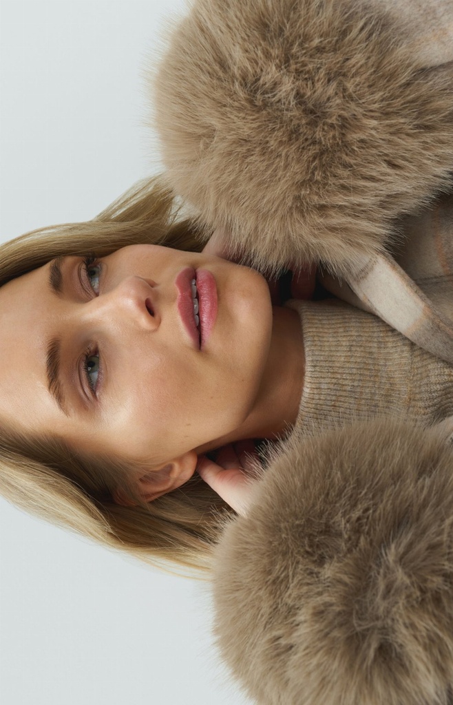 Manchettes en fausse fourrure - YAYA - Pure Cashmere Grey