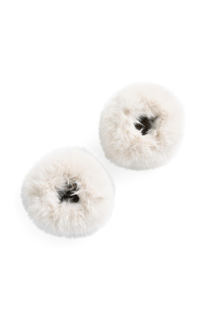 Manchettes en fausse fourrure - YAYA - Otter Brown