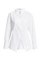 Chemise évasée à col montant - YAYA - Pure White