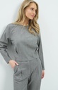 Haut manches longues à coupe blousante - YAYA - Medium Grey Melange