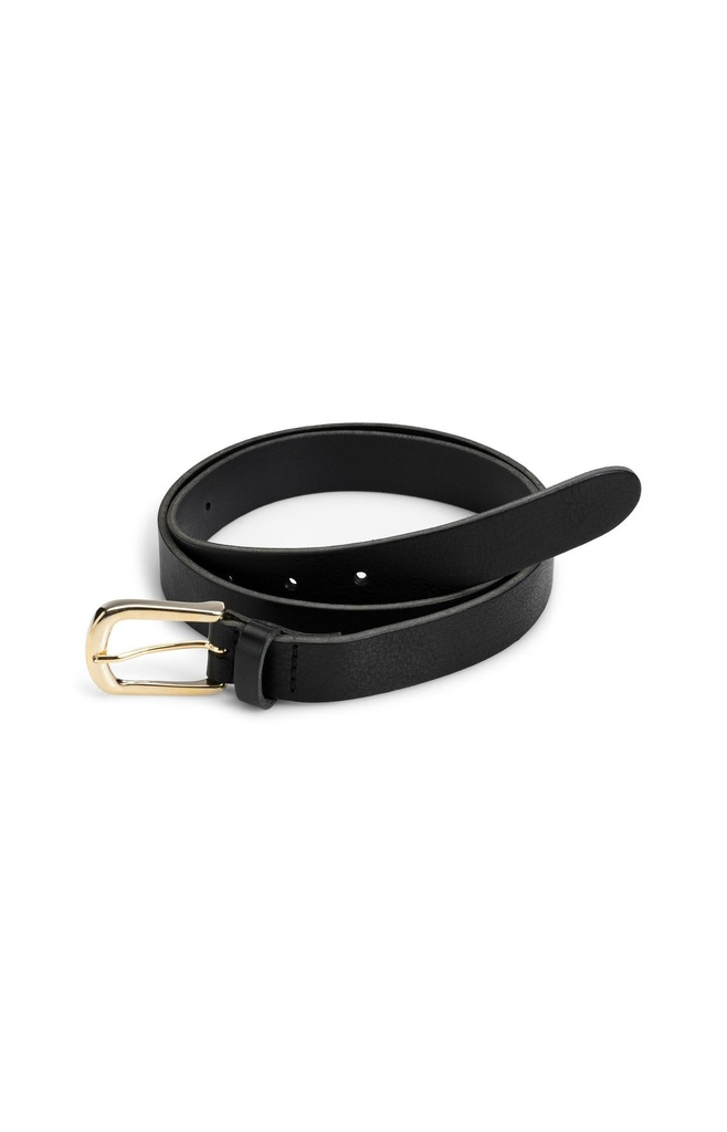 Ceinture en cuir avec boucle classique - YAYA - Black