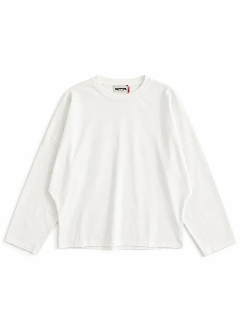 T-shirt manches longues oversize - Écru