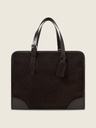 Sac cabas Paul Marius LeCabas L en cuir suédé chocolat