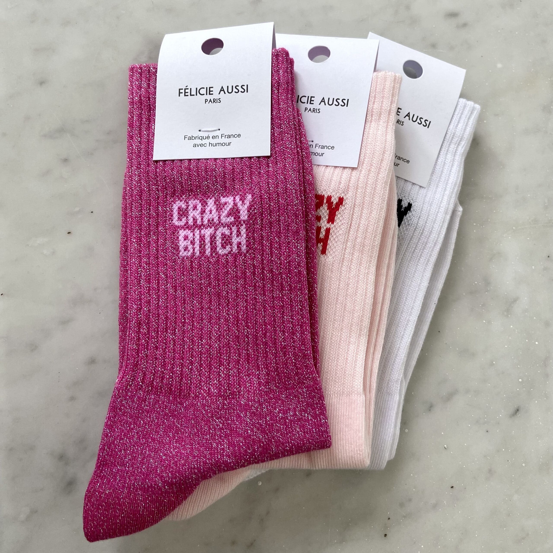 Chaussettes - Félicie Aussi - Crazy Bitch Paillettes - 36/40