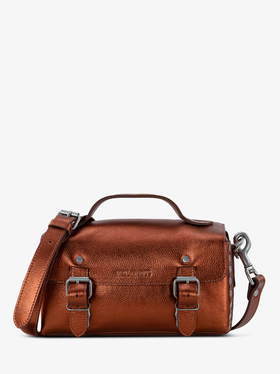 Sac bandoulière Paul Marius L'Artisane en cuir métallisé ginger