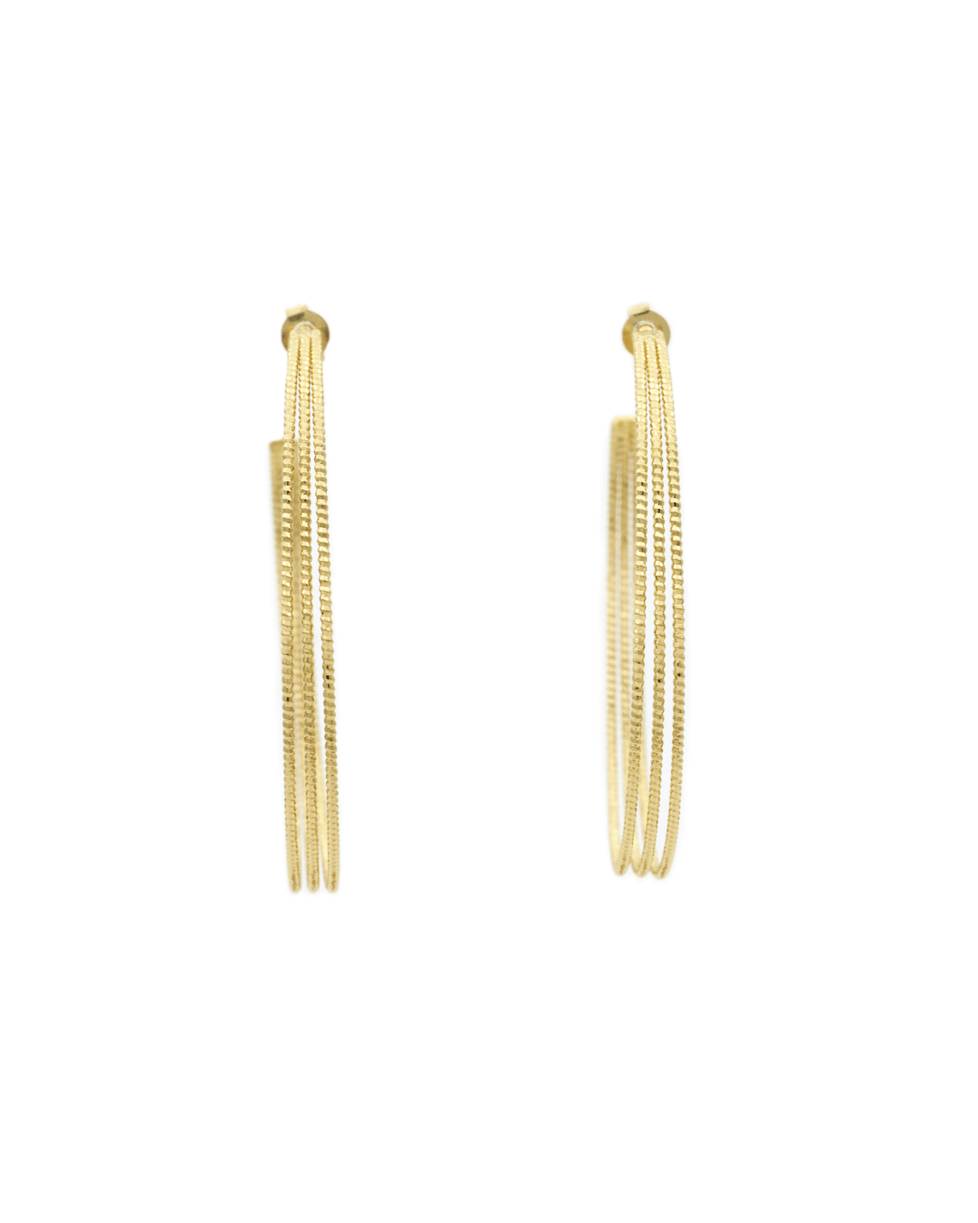 Boucles d'oreilles - By Sidonie - Créoles 3 fils diamentés
