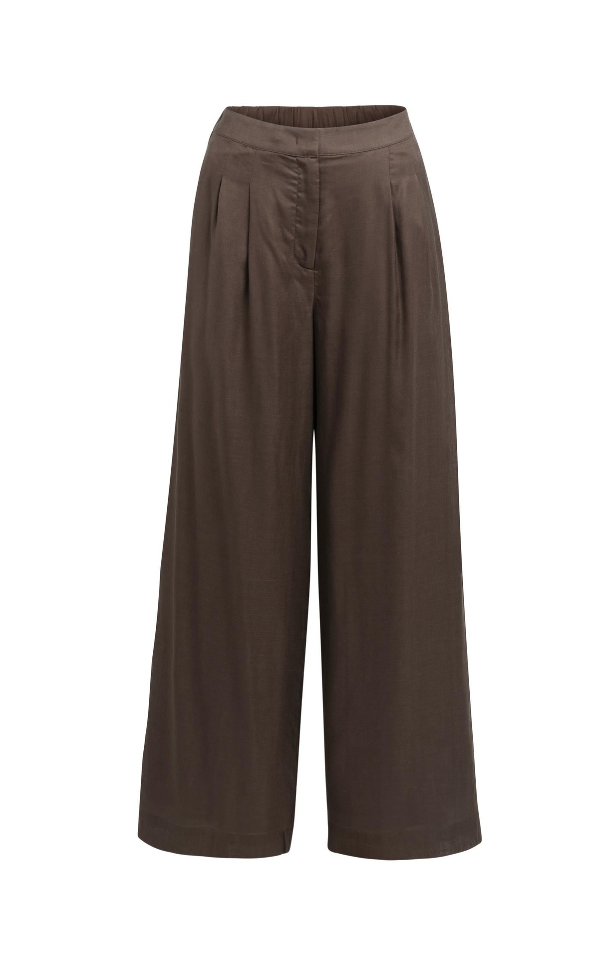 Pantalon large avec élastique au dos - YAYA - Aubergine Purple