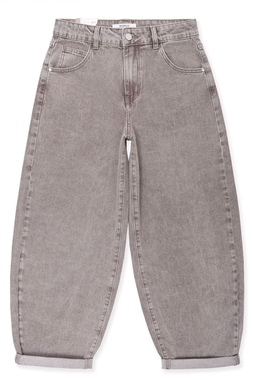 Jeans ballon - Nora - taupe délavé